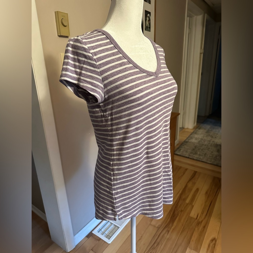 Cynthia Rowley stripped Lavender Tee